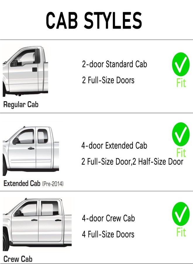Lightronic واقي نافذة تهوية أوتوماتيكي فائق المتانة من لايترونيك، يناسب سيارات شيفروليه سيلفرادو وجي إم سي سييرا 1500 موديلات 2007-2013، وسيلفرادو/سييرا 2500 HD و3500 HD موديلات 2007-2014، كابينة عادية/ممتدة/مزدوجة، لون دخاني، قطعتان - Image 2